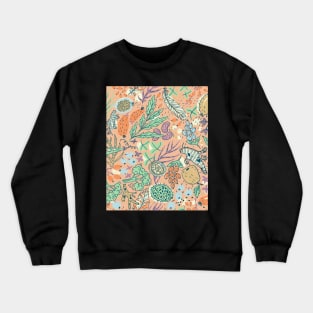 Ornate Plants And Flowers Pattern Crewneck Sweatshirt